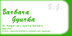 barbara gyurka business card